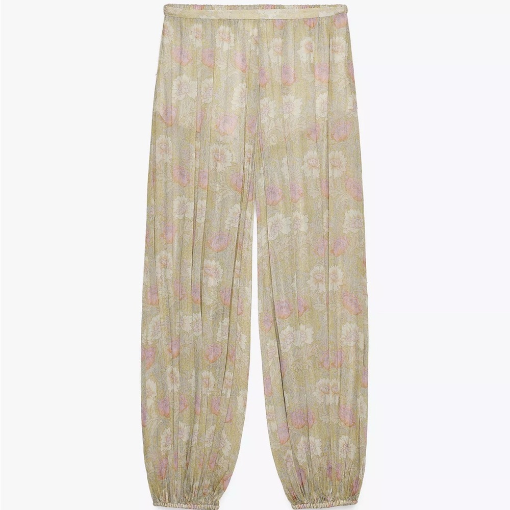 Zara ZW Collection Floral Balloon Pants